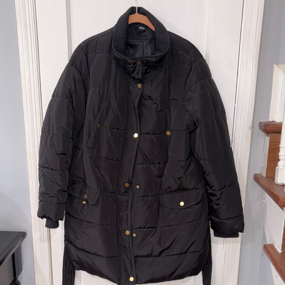 Ellos  Black Quilted Puff Women's Jacket